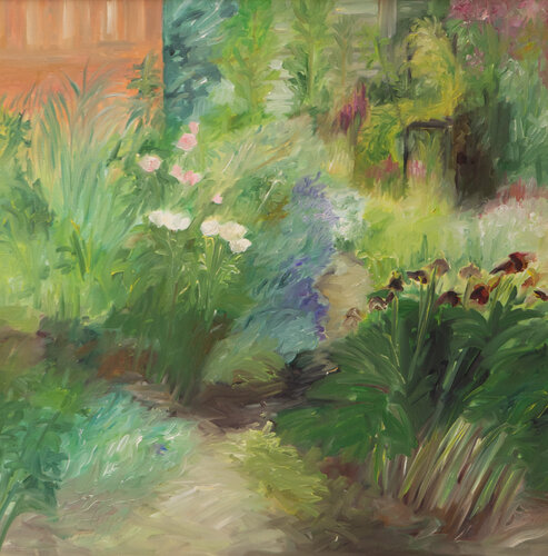 Rosen und Lavendel van Ute Meyer, Schilderij te koop op Singulart