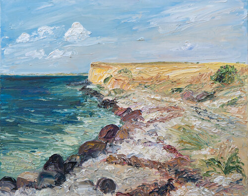 Windiger Tag / Ærø / Urehoved di Ute Meyer, Pittura in vendita su Singulart