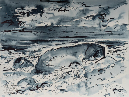 Vittens Længe Stenen  / Ostsee / Tranderup / Ærø Ute Meyer