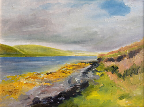 Strand von Sullom/Shetland di Ute Meyer, Pittura in vendita su Singulart