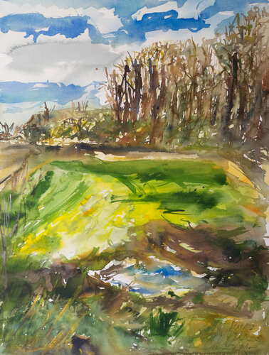 Am Waldrand de Ute Meyer, Pintura a la venta en Singulart