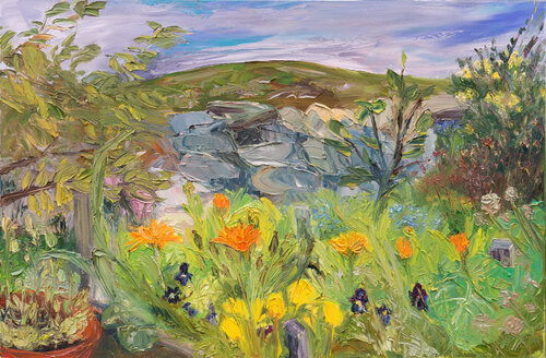 Garten auf Shetland I de Ute Meyer, Pintura a la venta en Singulart