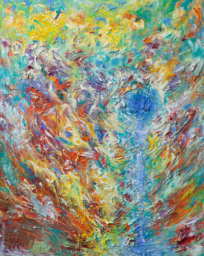 Blaubeer- Eis di Ute Meyer, Pittura in vendita su Singulart