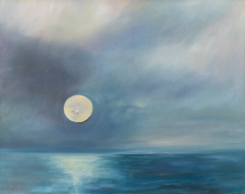 Vollmondnacht di Ute Meyer, Pittura in vendita su Singulart