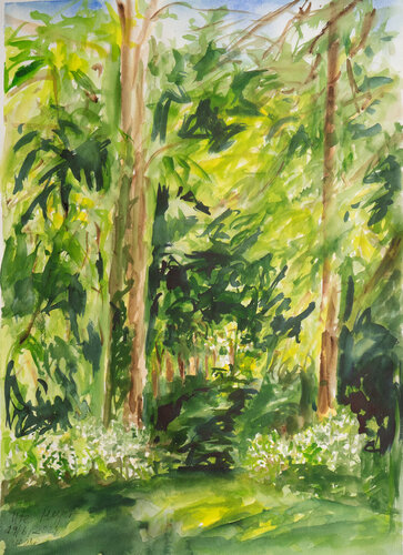 Weg in den Wald von Ute Meyer, Malerei kaufen auf Singulart