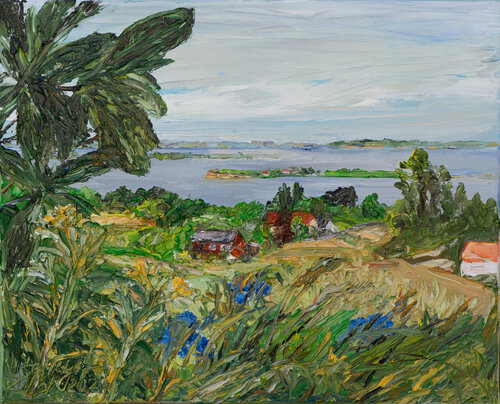 Blick vom Lisbets Vej / Ærø von Ute Meyer, Malerei kaufen auf Singulart