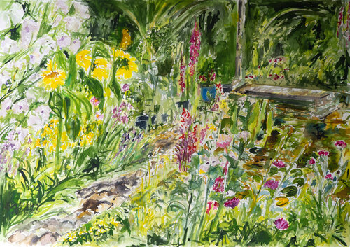 Am Teich im August von Ute Meyer, Malerei kaufen auf Singulart