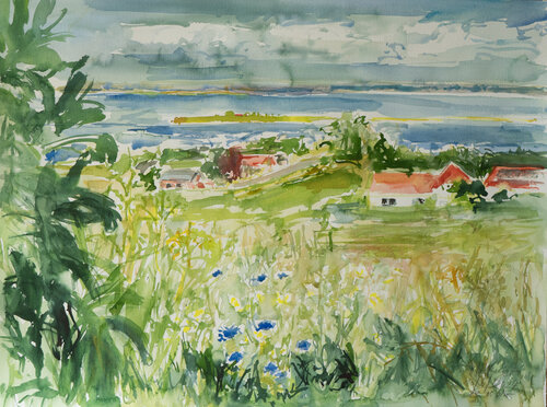 Lisbets Vej / Ærø / Ostsee di Ute Meyer, Pittura in vendita su Singulart