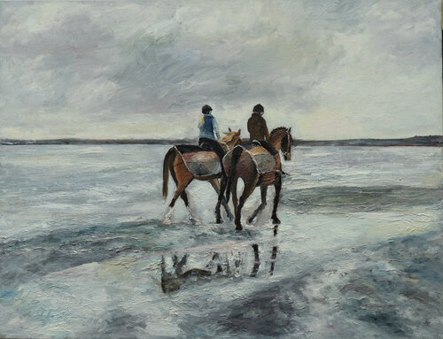 Holnis/ Reiterinnen van Ute Meyer, Schilderij te koop op Singulart