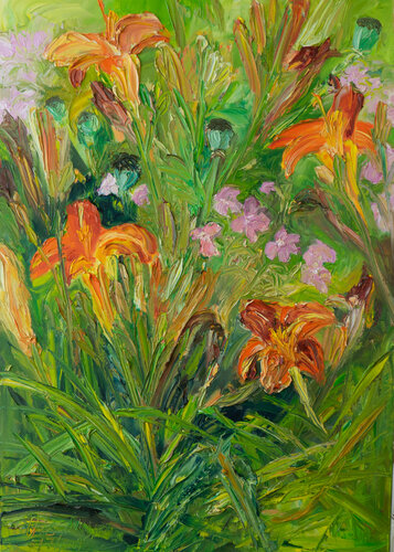 Taglilien di Ute Meyer, Pittura in vendita su Singulart