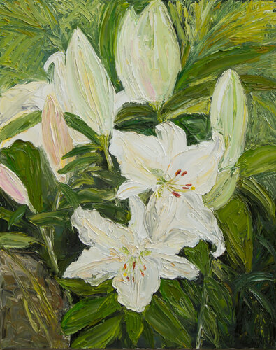 Lilien by Ute Meyer, 油畫 for Sale on Singulart