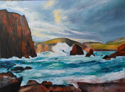 Muckle Roe/ Shetland di Ute Meyer, Pittura in vendita su Singulart