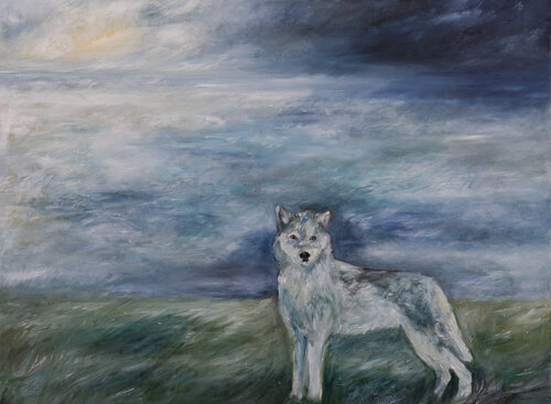 Wölfin by Ute Meyer, Painting for Sale on Singulart