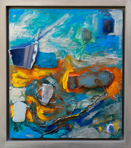 Blaue Scherbe de Ute Meyer, Pintura a la venta en Singulart