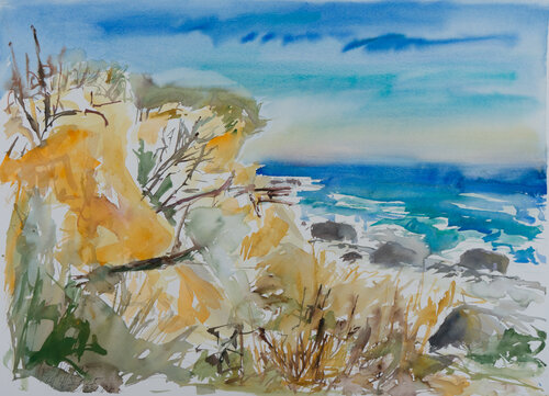 Abendstimmung / Vitsø / Ærø di Ute Meyer, Pittura in vendita su Singulart