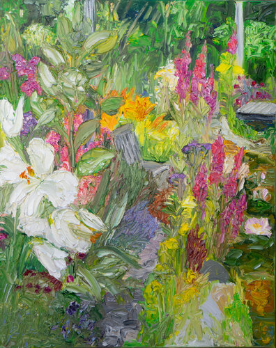 Duft der weißen Lilien di Ute Meyer, Pittura in vendita su Singulart