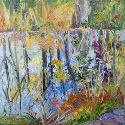 Novembersonne am Teich von Ute Meyer, Malerei kaufen auf Singulart