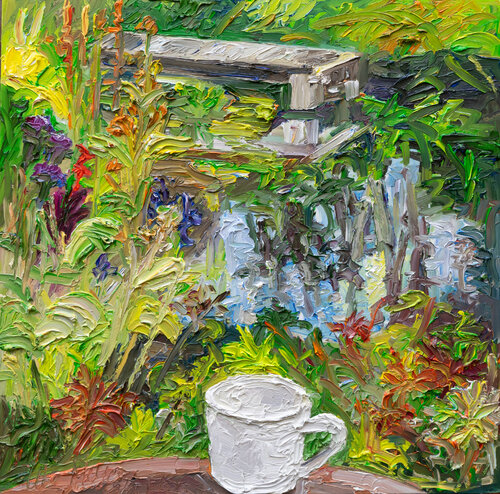 Finished my coffee van Ute Meyer, Schilderij te koop op Singulart