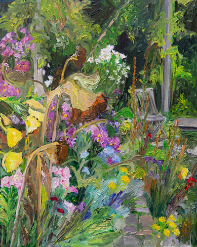 Weg zum Gartenstuhl van Ute Meyer, Schilderij te koop op Singulart