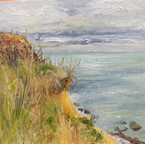 Oktober Nachmittag an der Küste / Vittens Længe / Ærø van Ute Meyer, Schilderij te koop op Singulart
