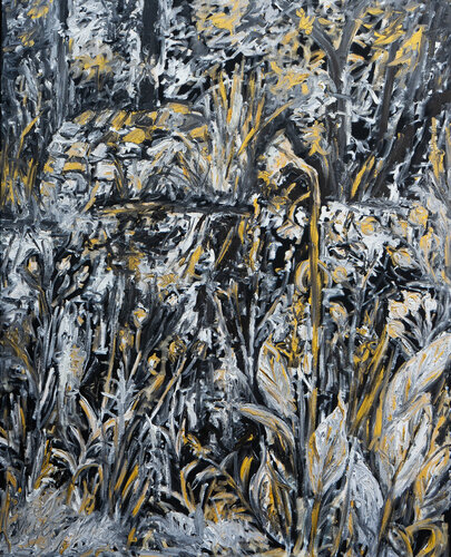 Sonniger Novembertag im Garten di Ute Meyer, Pittura in vendita su Singulart