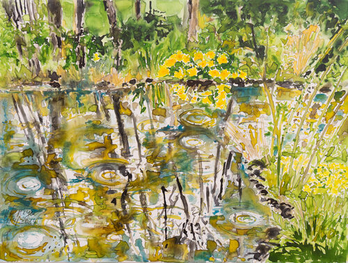 Frühlingsregen van Ute Meyer, Schilderij te koop op Singulart