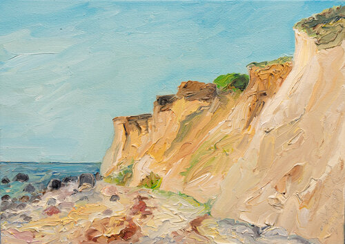 Strahlend blauer Himmel über der Ostsee/ Ærø van Ute Meyer, Schilderij te koop op Singulart