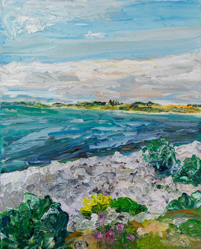 Windiger Sommertag / Vitsø / Ærø di Ute Meyer, Pittura in vendita su Singulart