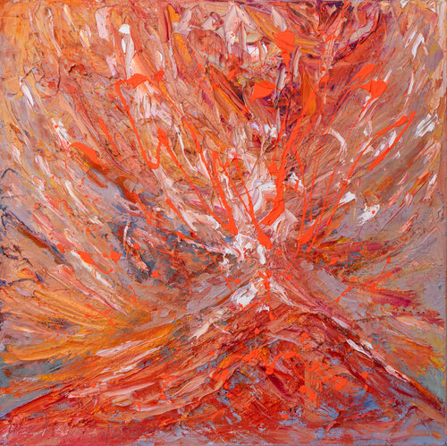 Flying red par Ute Meyer, Peinture en vente sur Singulart