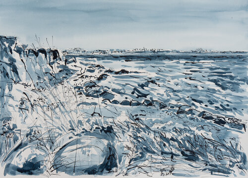 Im Windschatten / Urehoved / Ærø van Ute Meyer, Tekening te koop op Singulart
