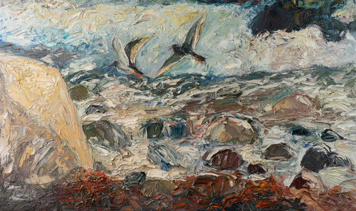 Meerstrandläufer von Ute Meyer, Malerei kaufen auf Singulart