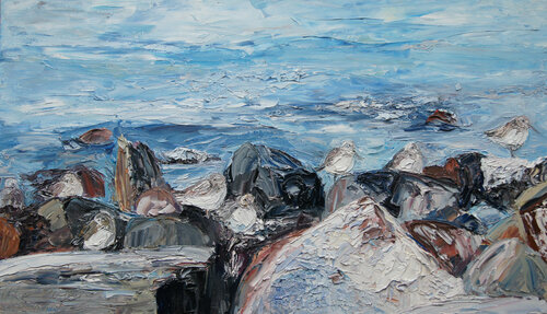 Alpenstrandläufer van Ute Meyer, Schilderij te koop op Singulart