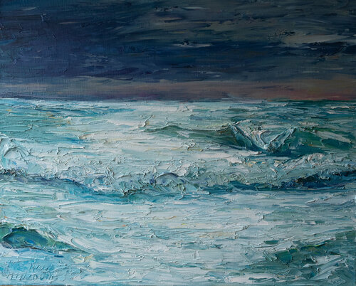 Abendstimmung an der Ostsee von Ute Meyer, Malerei kaufen auf Singulart