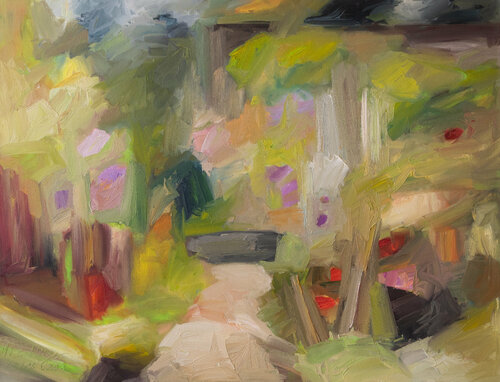 Weg in den Garten II von Ute Meyer, Malerei kaufen auf Singulart