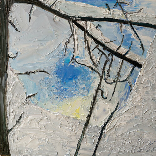 Winterhimmel de Ute Meyer, Pintura a la venta en Singulart