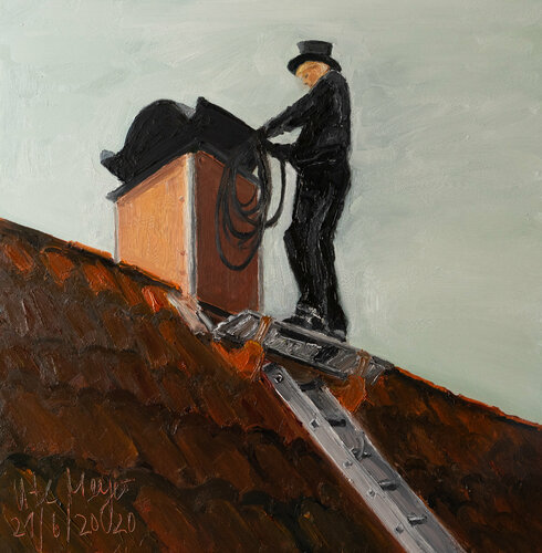 Die Schornsteinfegerin von Ute Meyer, Malerei kaufen auf Singulart