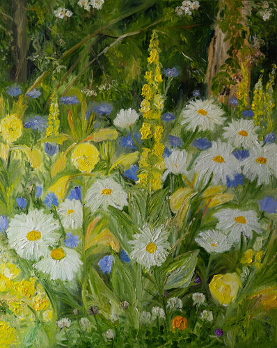 Garten im Juli II von Ute Meyer, Malerei kaufen auf Singulart