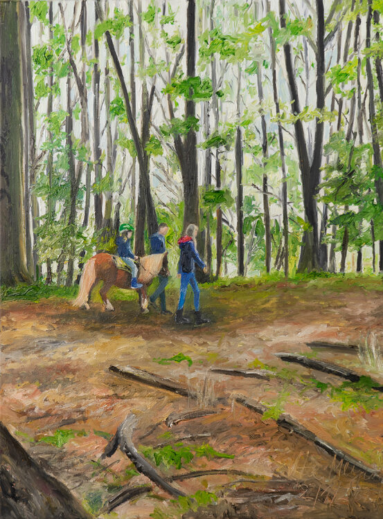 Ausritt im Wald Ute Meyer