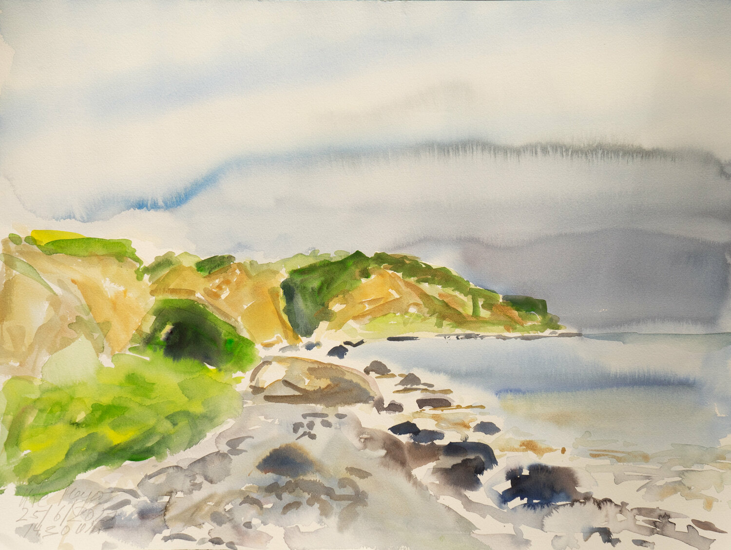 Regenwolken / Vittens Længe / Ærø Ute Meyer Work on Paper for sale