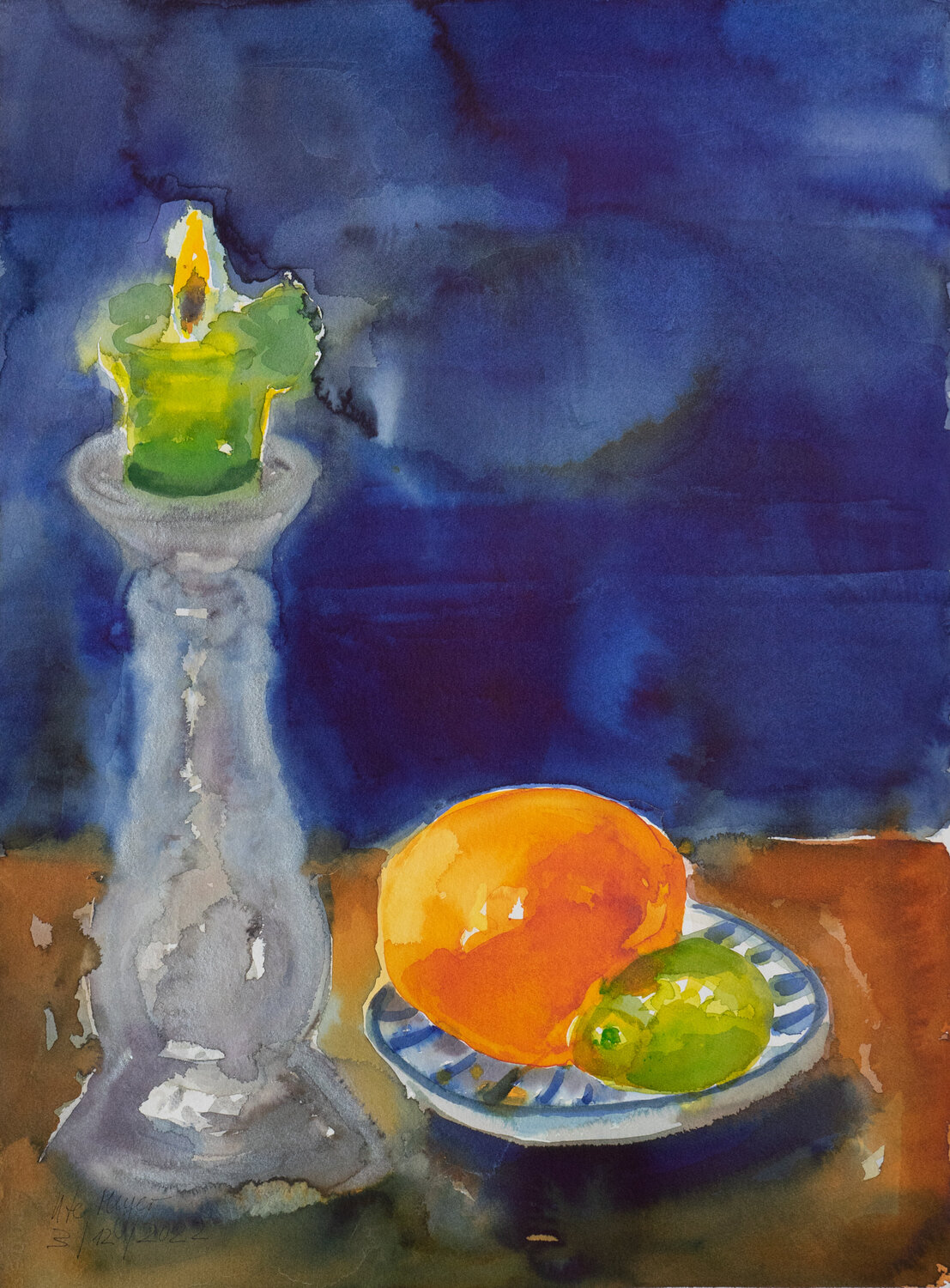 Kerzenlicht und Zitrusfrüchte Ute Meyer