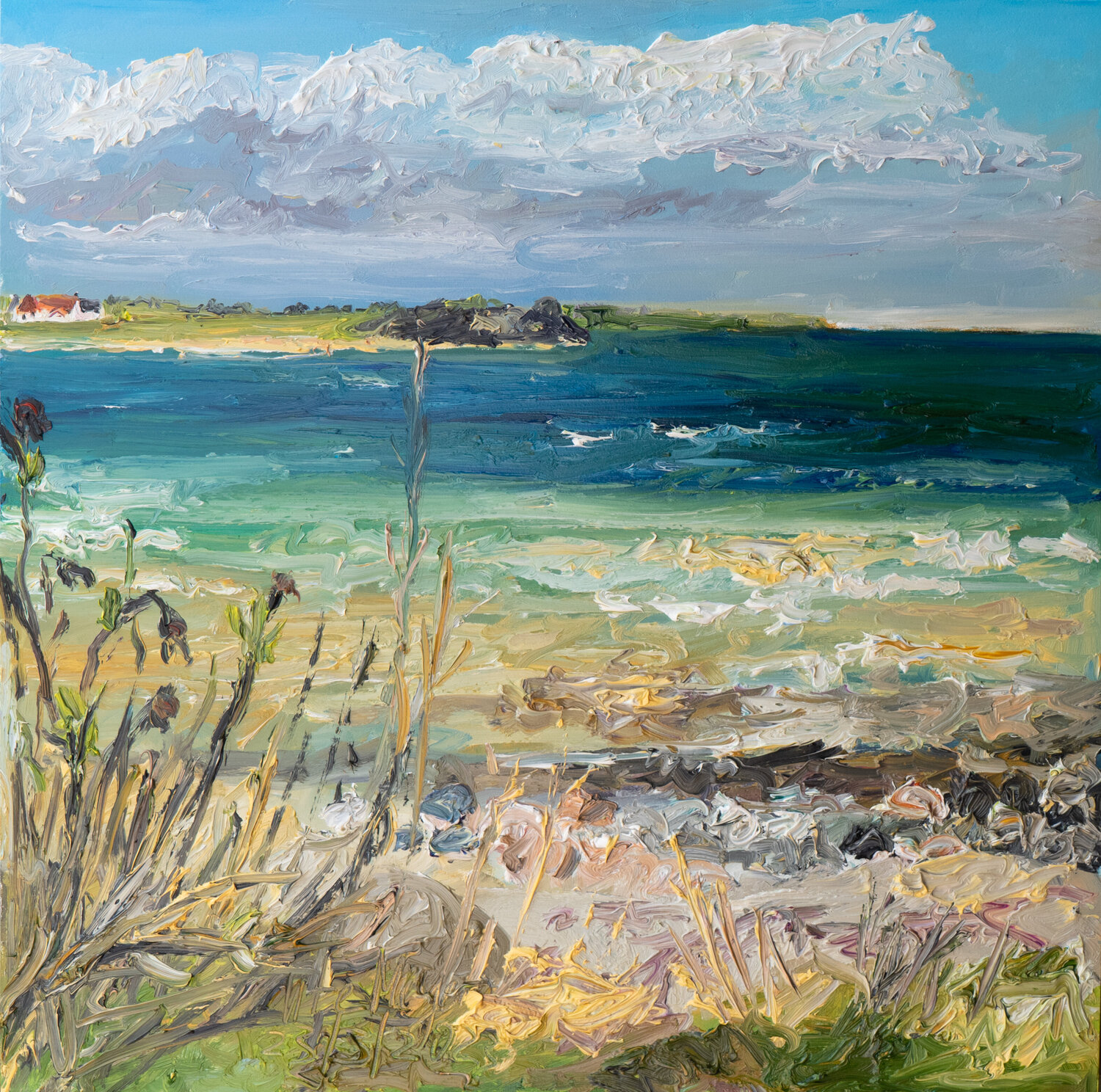 Sonniger Nachmittag / Ostsee / Ærø / Borgnæs Ute Meyer Originalgemälde zu verkaufen