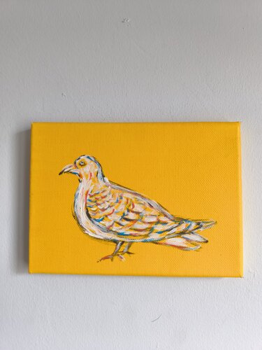 How pigeons sée each other di Richard Morgan, Pittura in vendita su Singulart