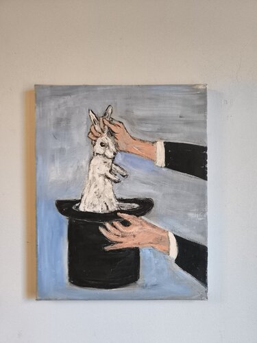 Rabbit out of a hat von Richard Morgan, Malerei kaufen auf Singulart