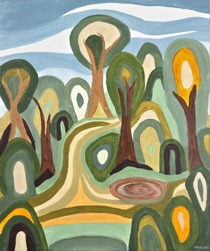 Down the Rabbit Hole van Kate Hessling, Schilderij te koop op Singulart
