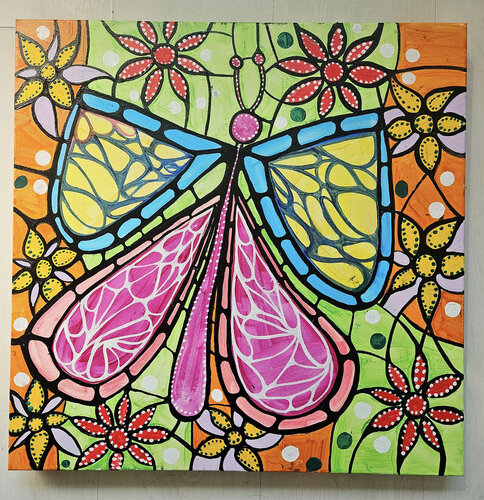 Buterfly di Laura Vizbule, Pittura in vendita su Singulart