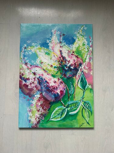 Hydrangead van Laura Vizbule, Schilderij te koop op Singulart