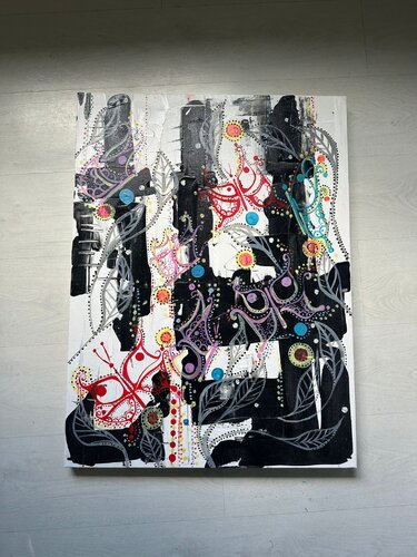 Butterflies in the morning von Laura Vizbule, Malerei kaufen auf Singulart