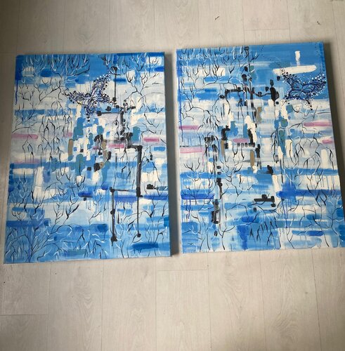 Winter miricale van Laura Vizbule, Schilderij te koop op Singulart