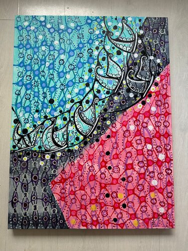 Butterflies flying in the sky von Laura Vizbule, Malerei kaufen auf Singulart