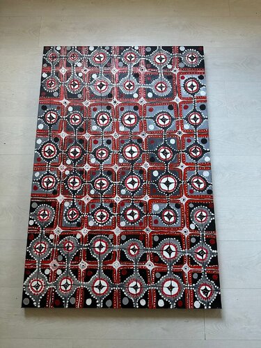 Red network de Laura Vizbule, Pintura a la venta en Singulart